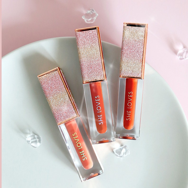 Son kem lì không dính cốc Sheloves Sparkling Starry Sky Lip Gloss 5ml