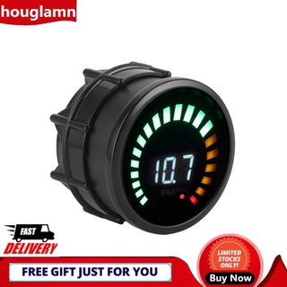Houglamn 2in Car Voltmeter with LED Digital Display Vacuum Pressure Gauge 12V 2 in 1 Universal thumbnail