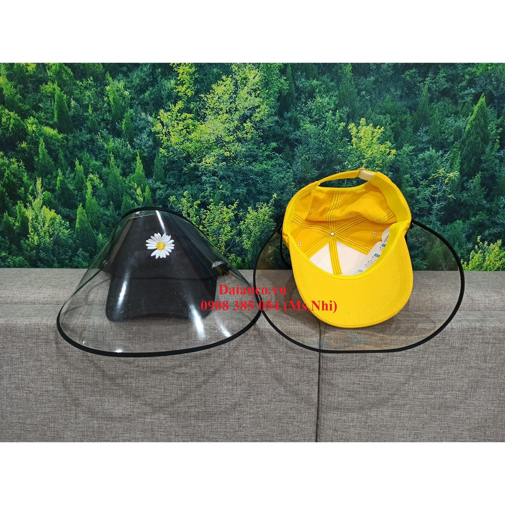 Nón kết có tấm nhựa che mặt, bảo vệ nước bắn vào mặt- Hàng sẵn
