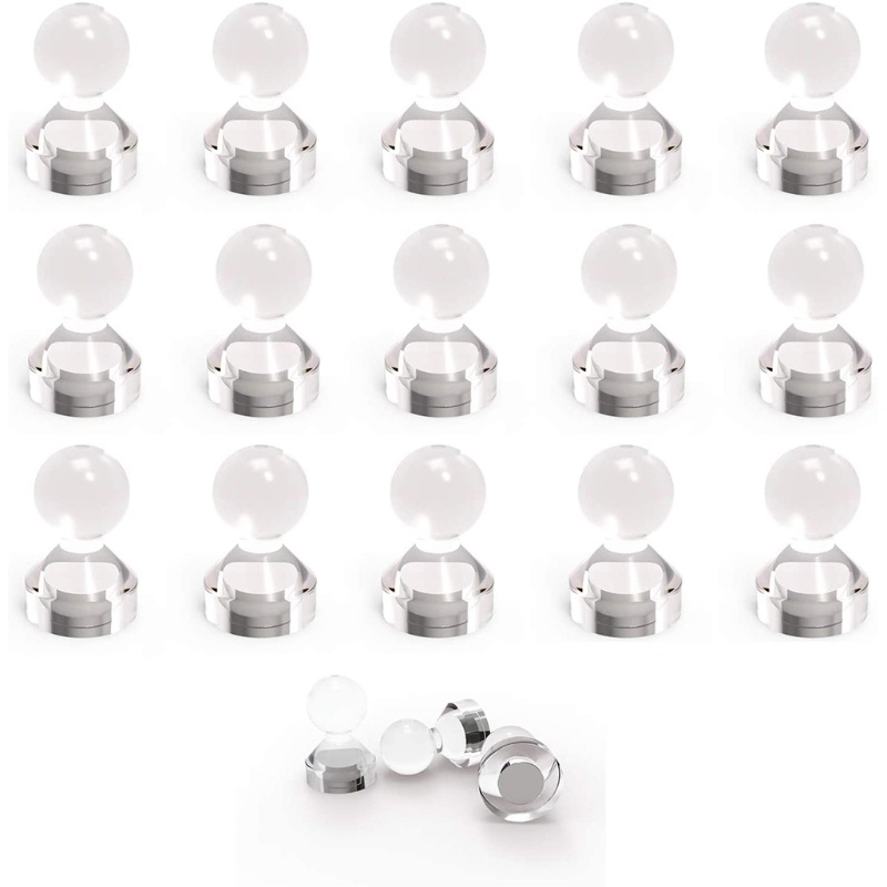Set 50 Ghim Nam Châm Bằng Nhựa Trong Suốt Nhiều Màu Chất Lượng Cao Cho Bảng Trắng