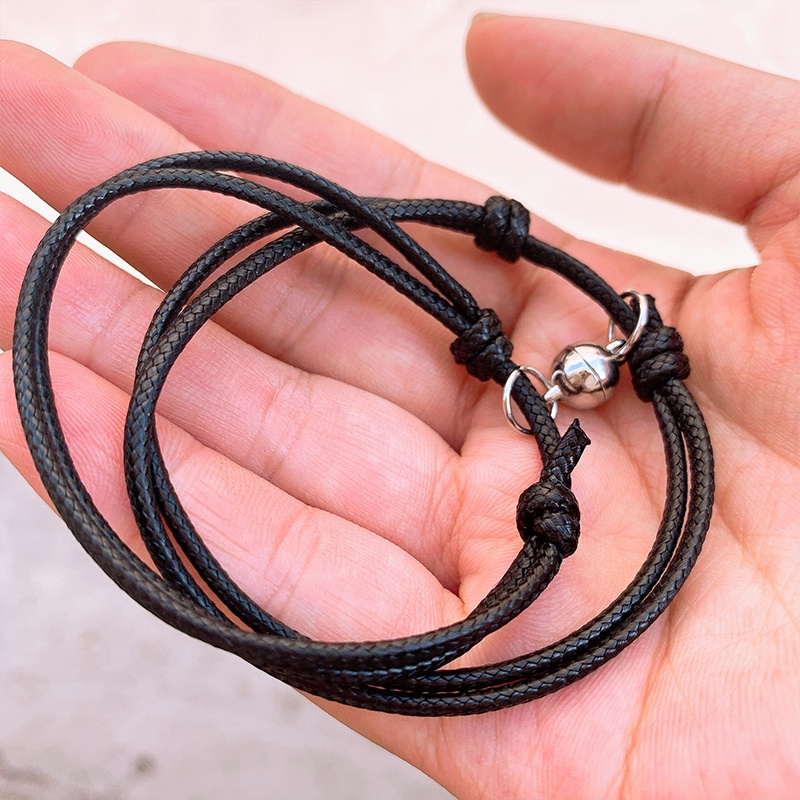 Set 2 Vòng Tay Dây Bện Từ Tính Thời Trang Cho Nam Nữ / Nữ