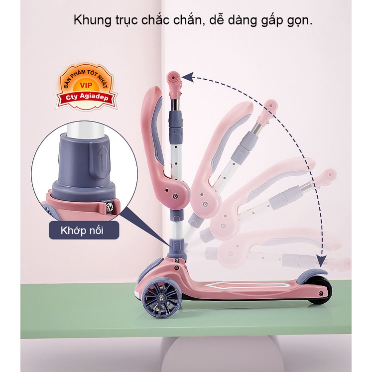 Xe đẩy chòi chân trẻ em xScooter đa năng có nhạc và ánh sáng
