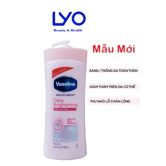 Sữa Dưỡng Thể Trắng Da -  Cấp Ẩm Vaseline Lotion 725 - ml.