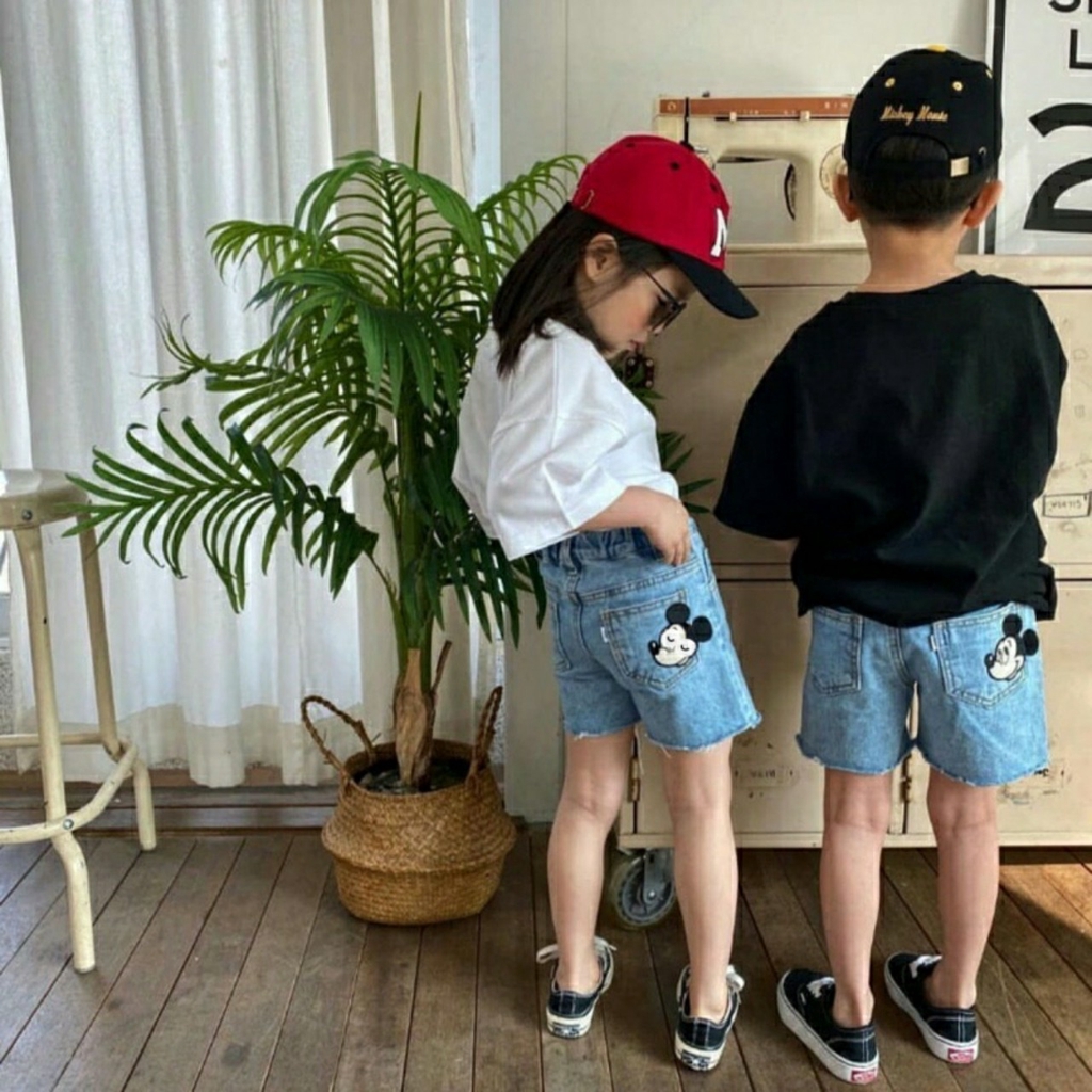 QUẦN JEAN MICKEY CHO BÉ TRAI BÉ GÁI 8-18kg