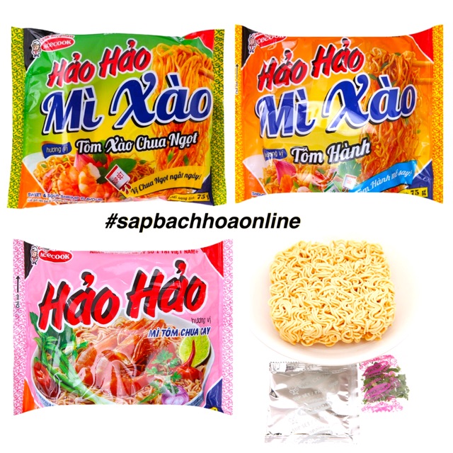 1 GÓI MÌ HẢO HẢO ACECOOK 75G ĐỦ VỊ
