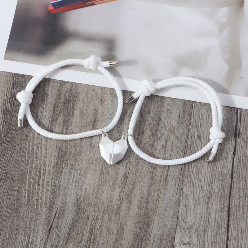 Vòng Tay Bện Dây Thừng Khóa Nam Châm Thời Trang Cho Cặp Đôi