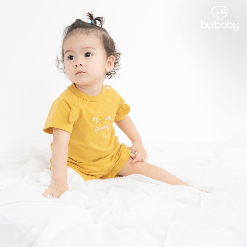 [Hot Items] Bộ cộc tay cài sau tai gấu trẻ em Buganik Baby Pooh BOC012.01 Bu