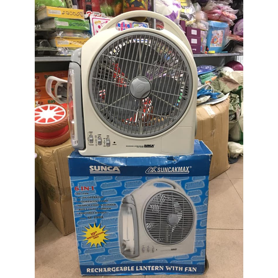 Quạt tích điện Sunca 299A 10 inch 1 bình ắc quy