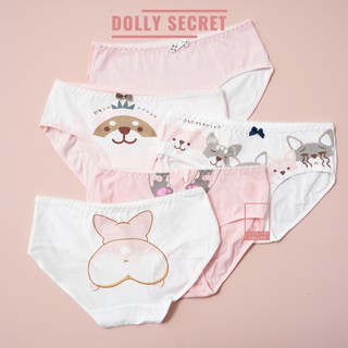 Quần lót nữ chất liệu cotton hình gấu dễ thương thoáng mát mùa hè có hộp QL032