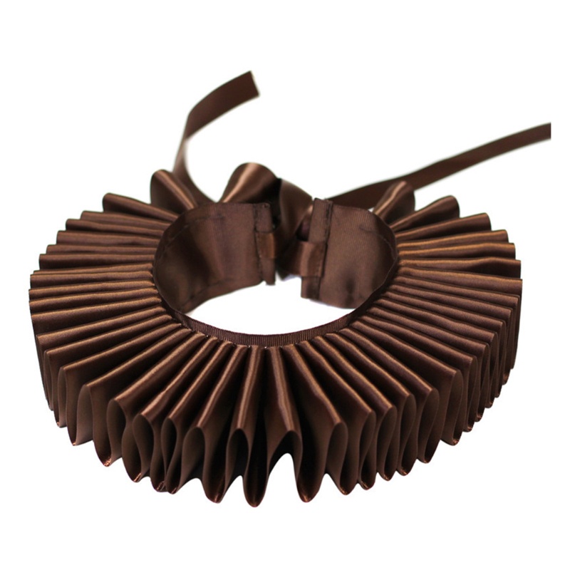 Vòng Cổ Choker Hóa Trang Chú Hề Bằng Satin Phong Cách Elizabethan Cổ Điển