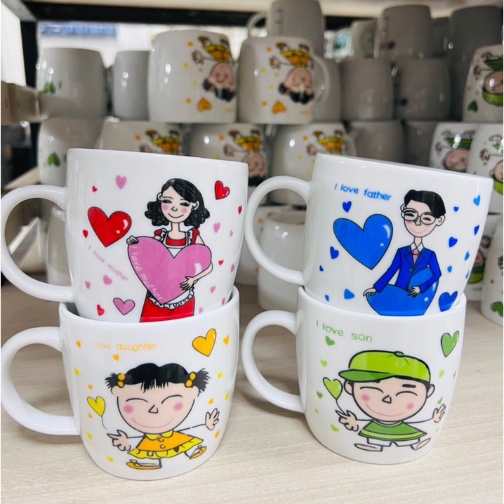 Cốc Sứ Ly Sứ Dễ Thương Cốc Gia Đình Gốm Sứ Cao Cấp Bát Tràng Nhận In Logo In Ảnh, Viết Tên Theo Yêu Cầu