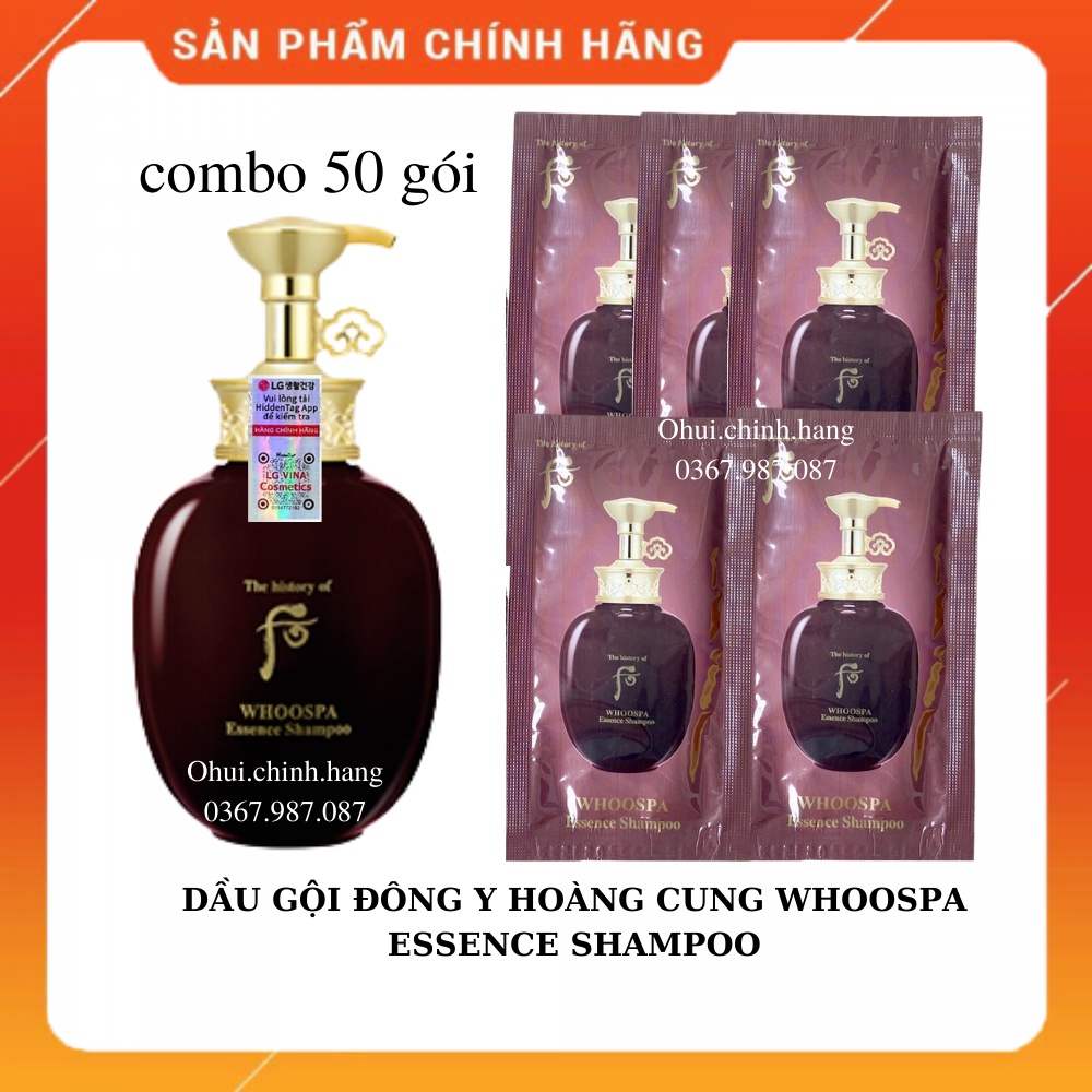 50 gói dầu gội đông y whoospa 8ml