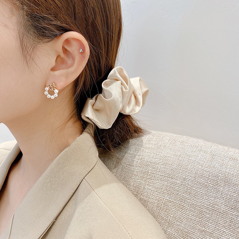 Bông tai ngọc trai nhân tạo bạc S925 sang trọng cao cấp phong cách thời trang Hàn Quốc cá tính xu hướng 2021