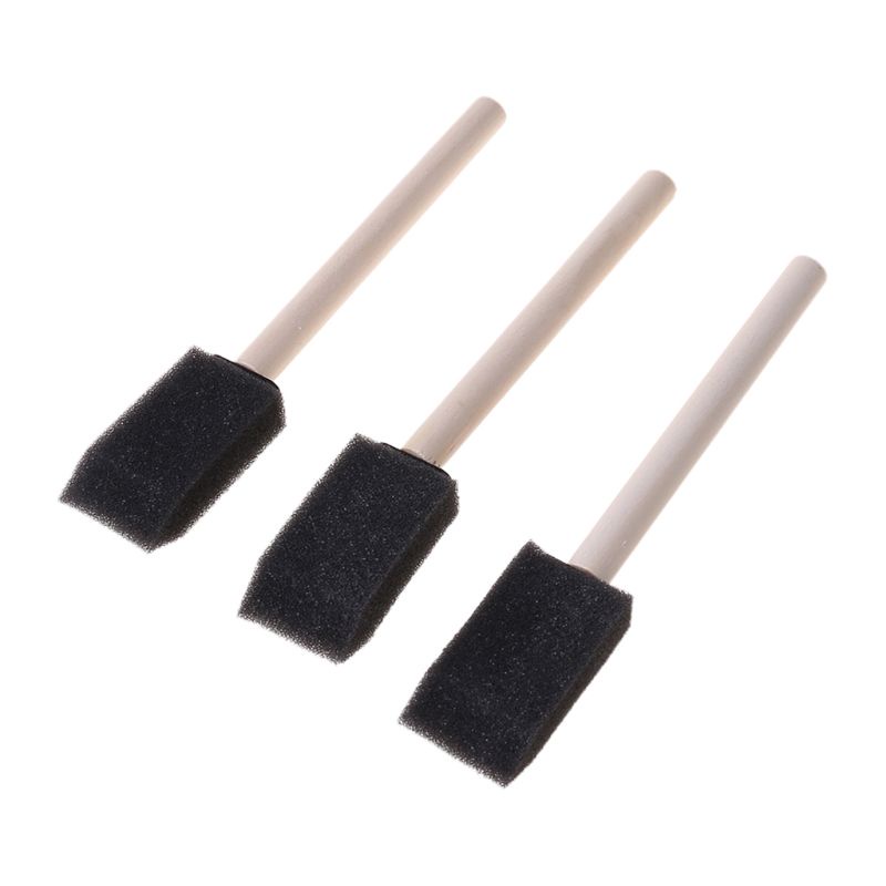 Set 25 / 50 Cọ Xốp Có Tay Cầm Dùng Để Vệ Sinh Vết Bẩn Khi Sơn Móng Nghệ Thuật