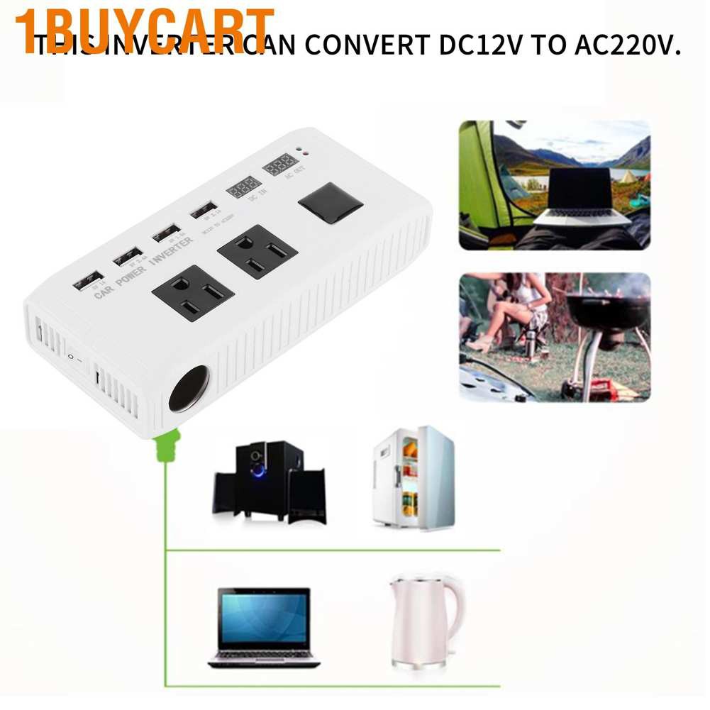 Bộ Biến Áp 1buycart 2000w Dc 12v Sang Ac 220v Cổng Usb 220v / 10a