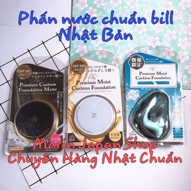 (Mới về,chuẩn bill Nhật) Phấn nước, phấn phủ 5 trong 1 Tiara Girl Premium Cushion Foundation Matte moisture Nhật Bản