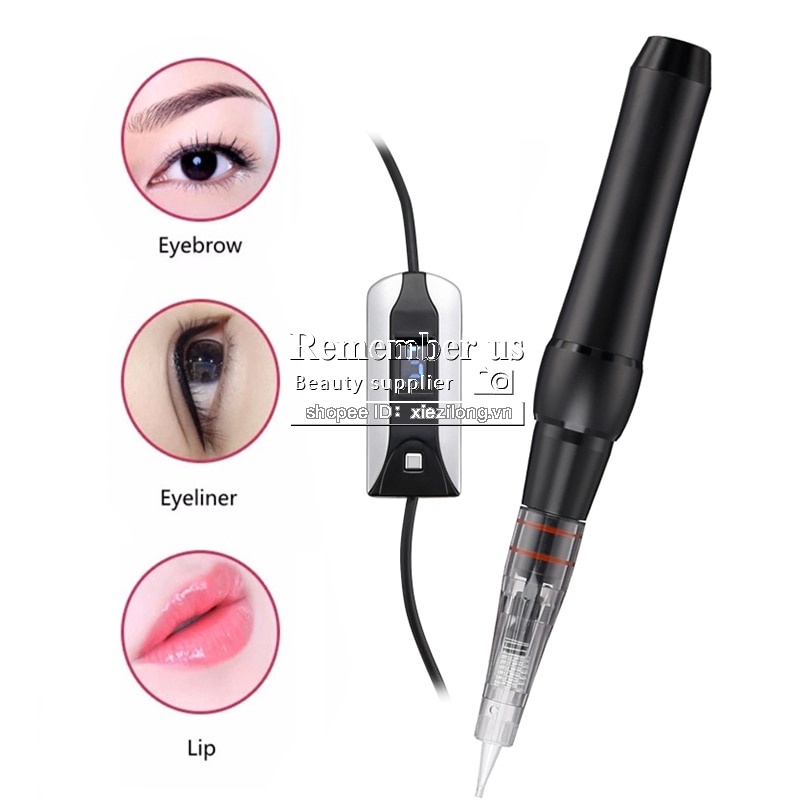 【Hàng hóa có sẵn】Máy xăm Kit Bộ dụng cụ trang điểm vĩnh viễn cho lông mày Hình xăm môi Bút kẻ mắt Microblading MTS Pen Set