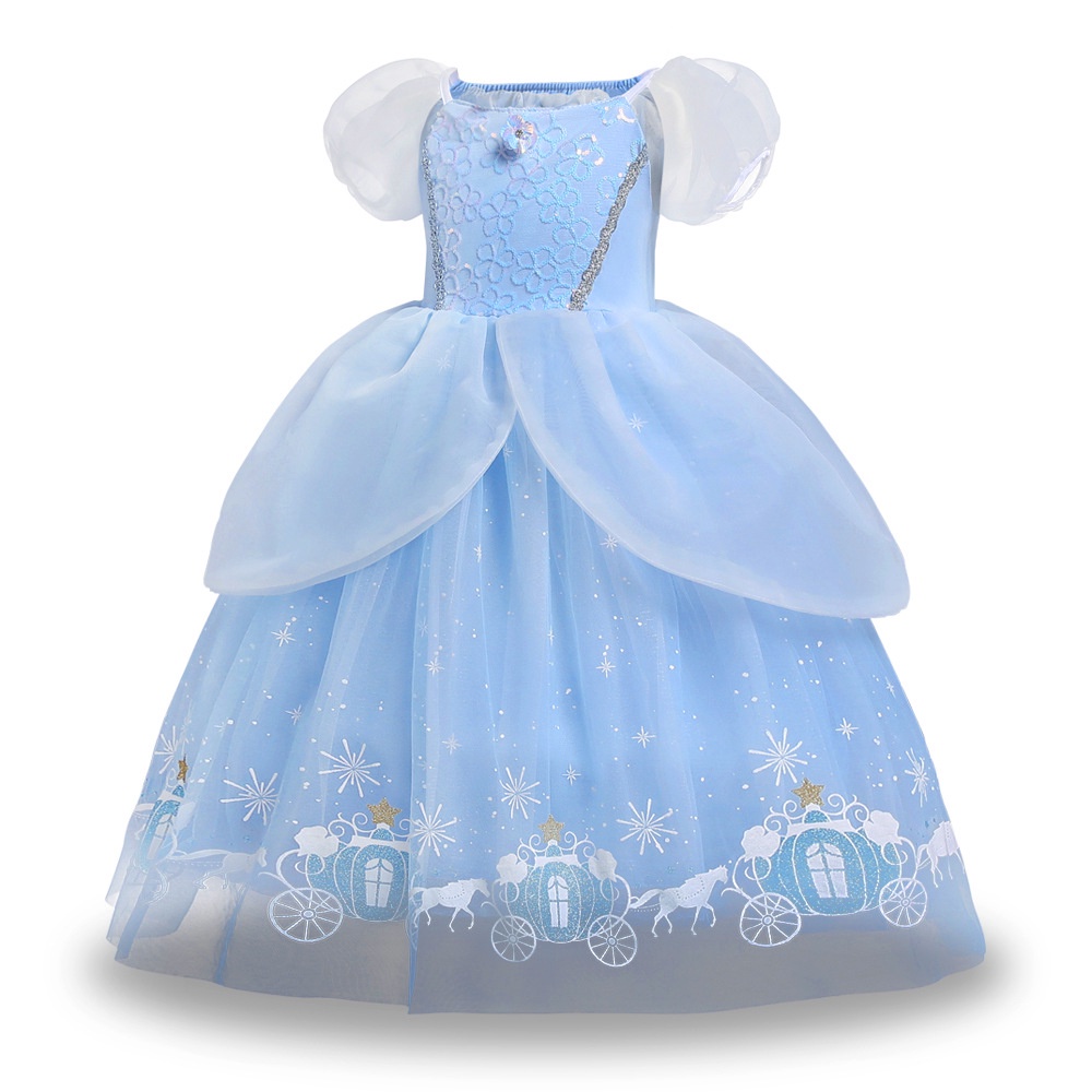 Đầm Hóa Trang Công Chúa Lọ Lem Nhân Dịp Halloween Cho Bé Gái