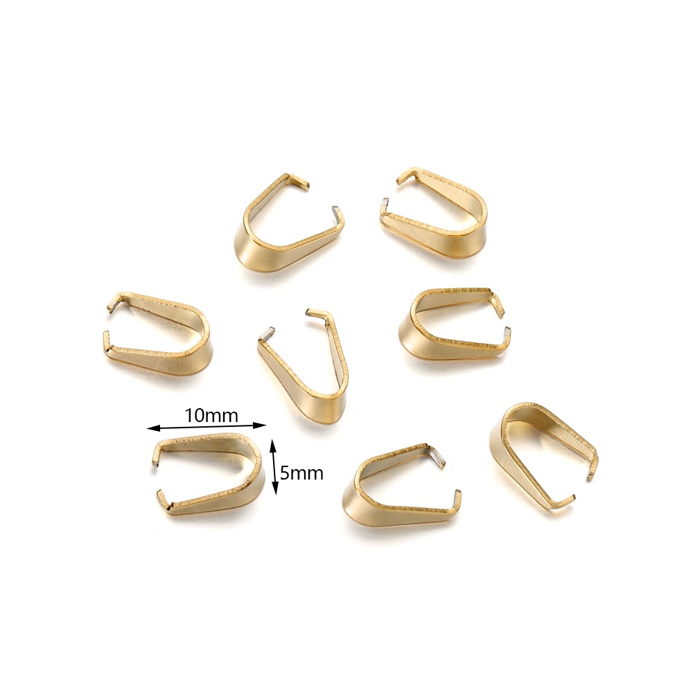 St.kunkka 100 chiếc mặt dây chuyền vòng cổ ghim kết nối vòng cổ kẹp vật liệu thép không gỉ cho đồ trang sức Tự làm đồ trang sức