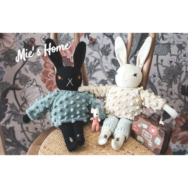 Bộ Kit tự thêu DIY THỎ BÔNG - BUNNIE tự làm, búp bê hộ mệnh - Handmade MIE Shop