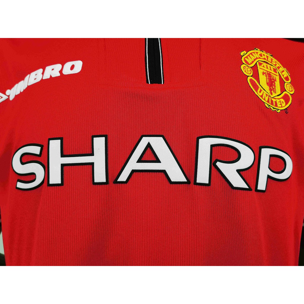 Áo Thun Đá Banh Màu Đỏ Số 98-99 MU Phong Cách Retro