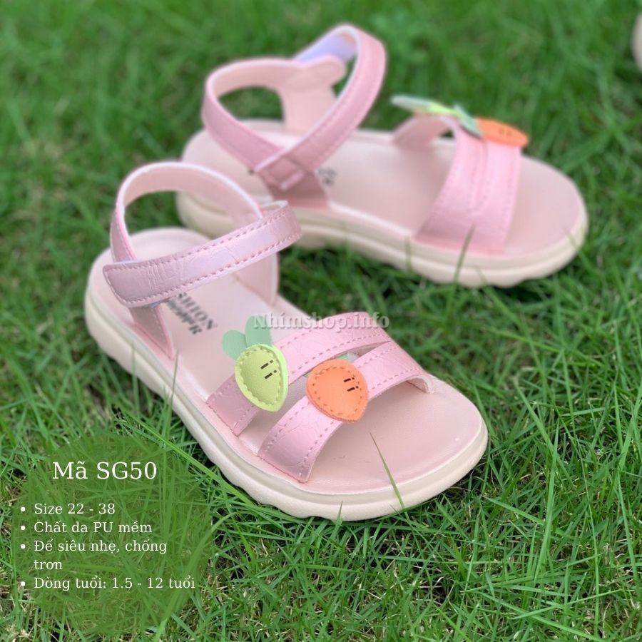 Dép sandal quai hậu thời trang bé gái LIMIBABY cho bé 1,2,3,4,5,6,7,8,9,10,11,12 tuổi đi học đi chơi SG50