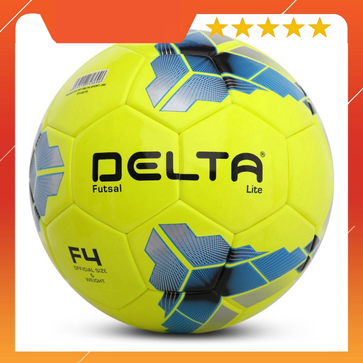 [BÓNG ĐÁ SÂN CỎ] Bóng đá Futsal 3696 Delta màu vàng xanh 3696- Size 4 Tặng kim và lưới đựng bóng