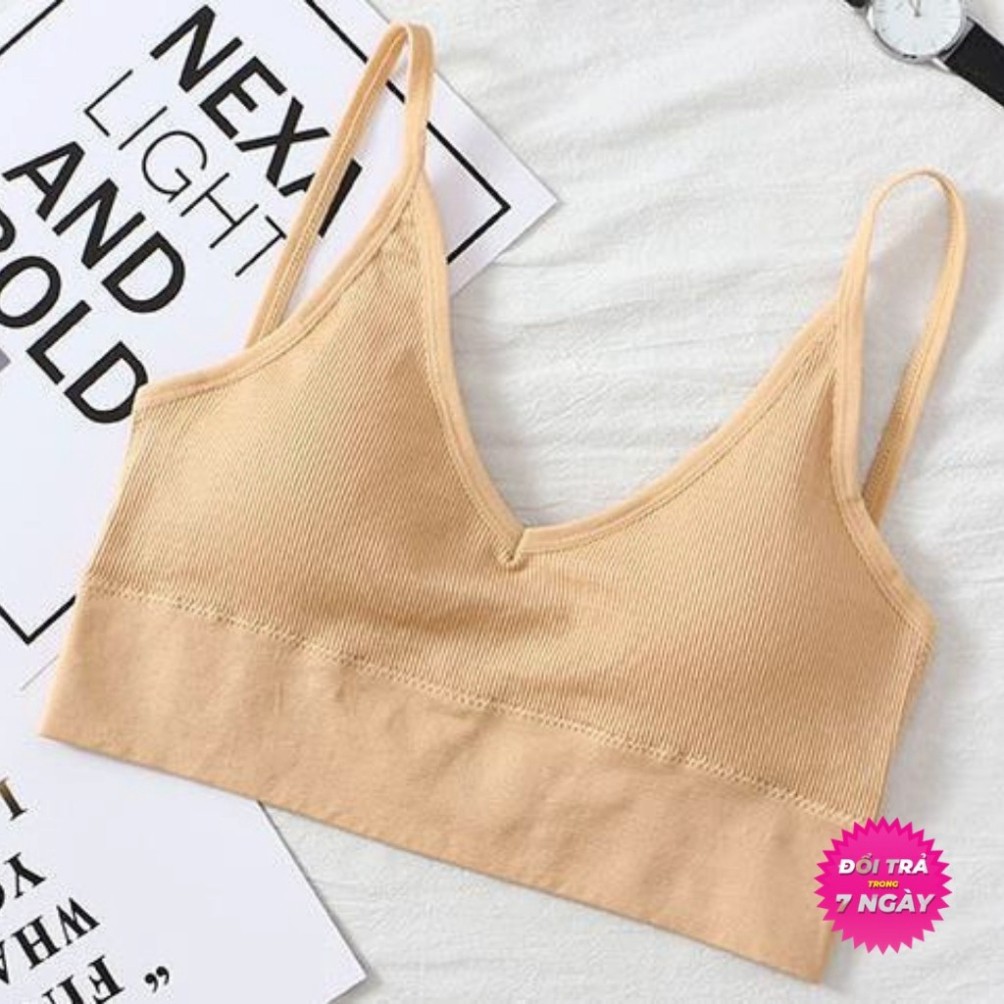 Áo Ngực Chất Thun Len Tăm BRA03 Bra Hở Vai Cực Hot Hit 2020 Siêu Thoải Mái Mỏng