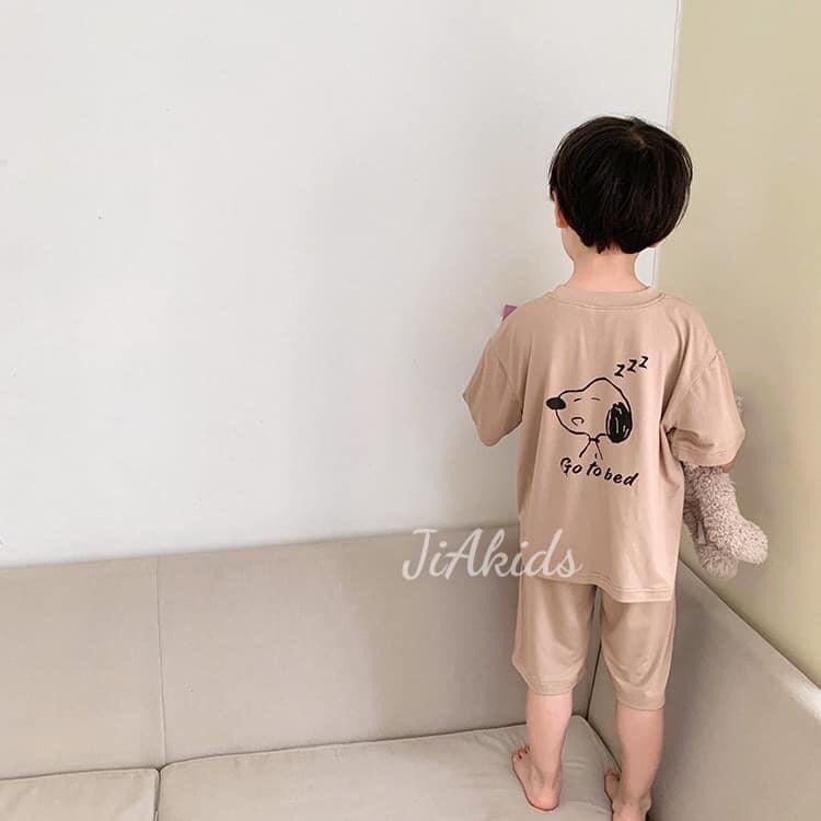 [LNN22] Bộ Lửng Thun Lạnh MINKY MOM CÓ SIZE ĐẠI In Hình Chó Snoopy Lưng Áo, Mềm Mịn, Thoáng Mát, Hàng Chuẩn Đẹp Cho Bé