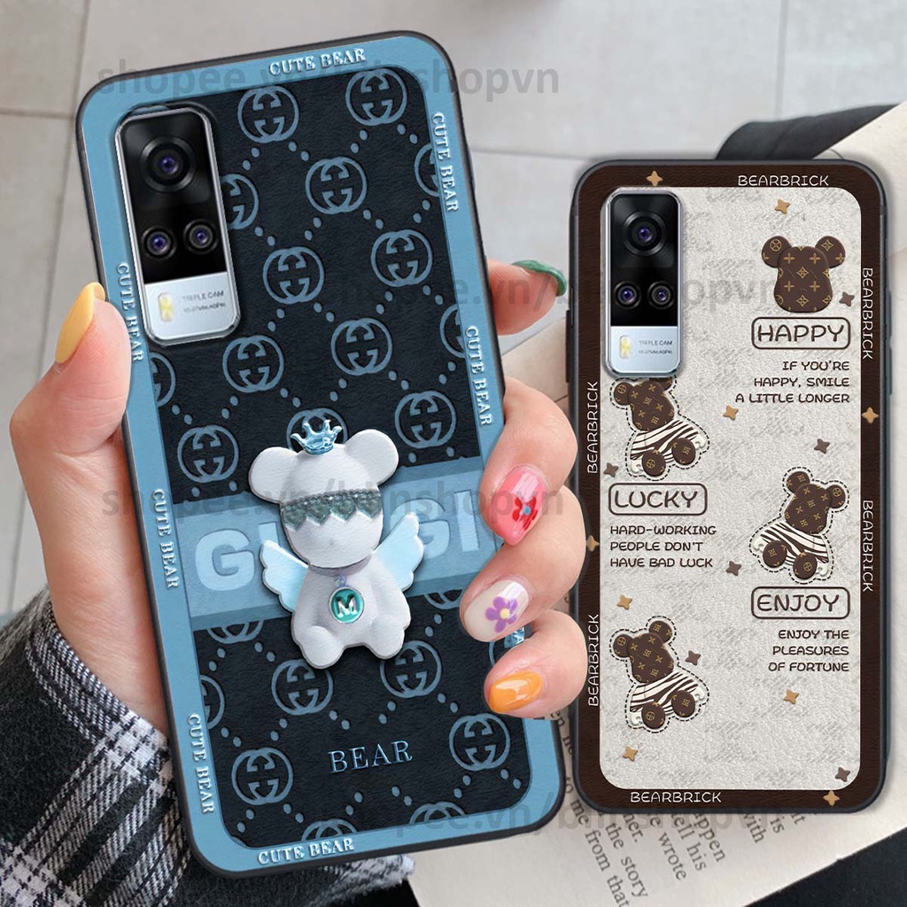 Ốp Vivo Y51 2020 hình gấu bear brick đẹp độc lạ, thời trang, cá tính
