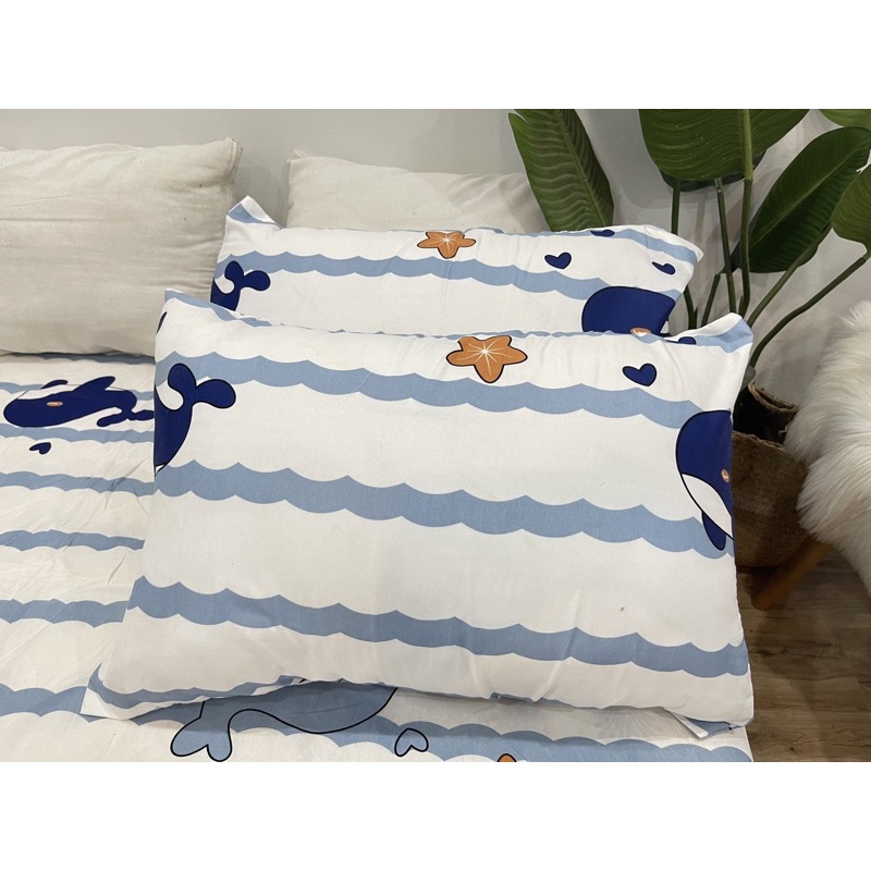 Vỏ gối nằm , vỏ gối đầu cotton poly 2 chiếc