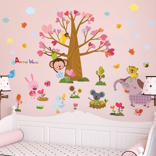 decal dán tường vườn thú vui nhộn