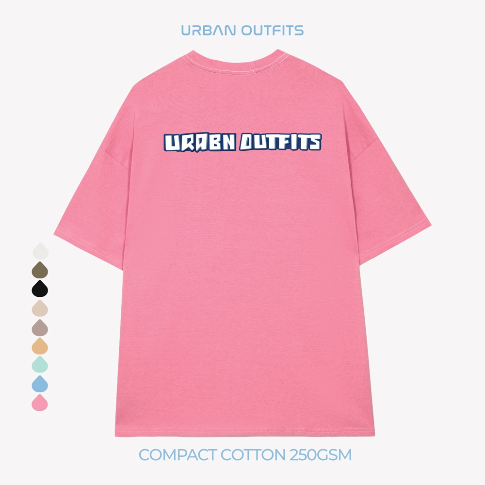 Áo Thun Tay Lỡ Form Rộng URBAN OUTFITS  ATO122 Local Brand In URBAN TRẮNG ver 2.0 Vải 100% Compact Cotton 250GSM Dầy