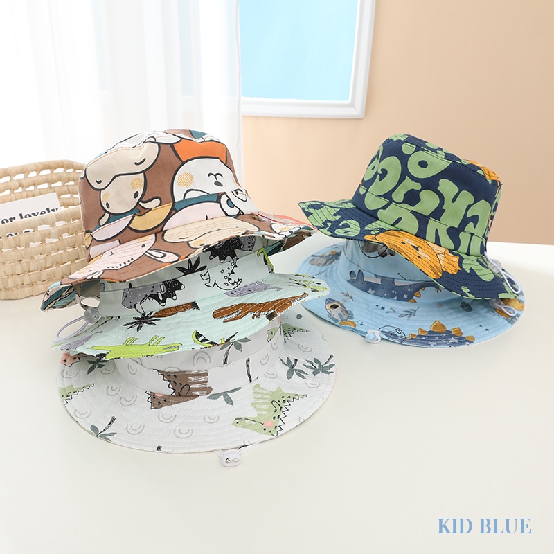 Mũ Tai Bèo Vành Rộng Chống Nắng In Hoạt Hình Dễ Thương Cho Bé