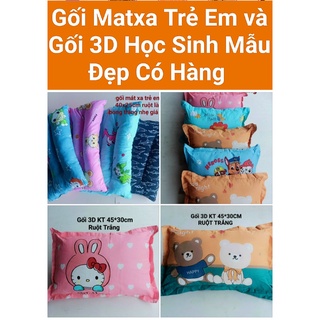 Gối ngủ cho bé , gối mát xa trẻ em 3 rãnh chống mỏi KT 40*25cm chất liệu bông gòn 100/% giá 15000₫