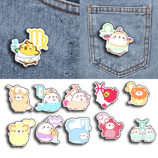 Huy hiệu 12 cung hoàng đạo HHI37 cài áo balo sticker túi đeo hoạt hình dễ thương idol thần tượng