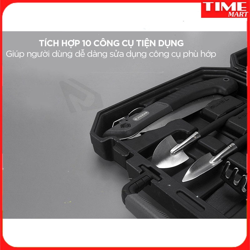 Bộ Dụng Cụ Làm Vườn 10 IN 1 XIAOMI JIUXUN TOOLS Tích Hợp 10 Công Cụ Tiện Ích, Vật Liệu Cao Cấp Bền Bỉ[TIME_MART]