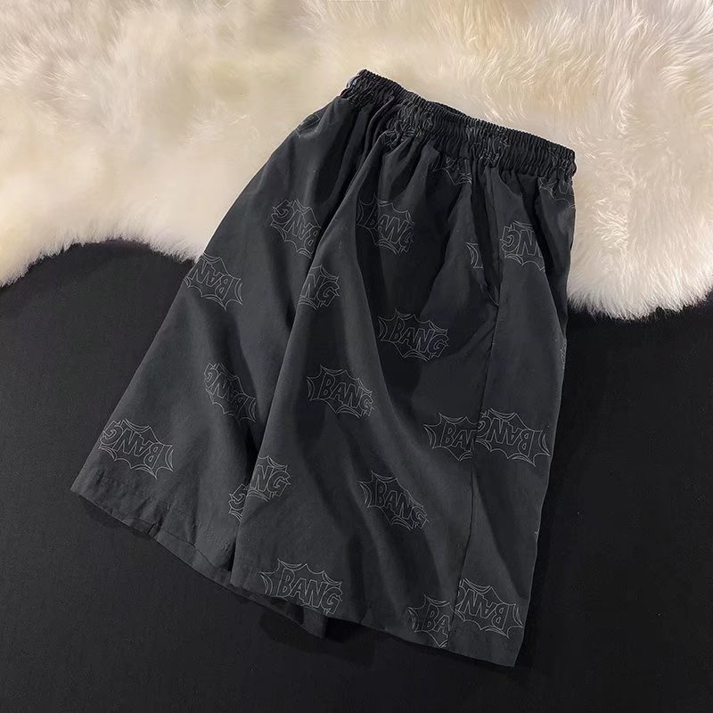 Quần short thể thao dáng rộng in chữ thời trang mùa hè mới dễ phối đồ cho cặp đôi M-2XL