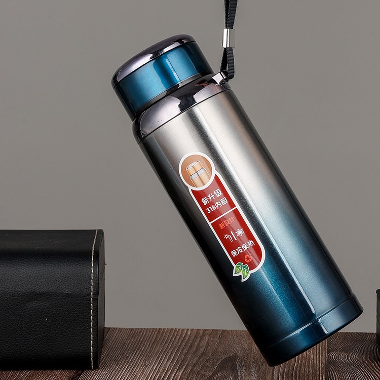Bình giữ nhiệt inox 316 dung tích 1000ml 2 lớp cách nhiệt, có dây treo và lưới lọc