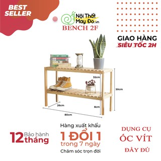 Kệ giày dép đa năng 2 tầng size 80 - kệ gỗ trang trí hàn quốc - decor homestay - gỗ thông tự nhiên - nội thất may đo
