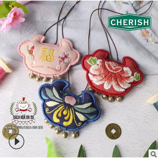 [SIÊU RẺ] Bộ Kit tự thêu DIY Túi Thơm May Mắn Omamori Bình An Sức Khỏe Túi Thơm Độn bông - Handmade Nana Shop