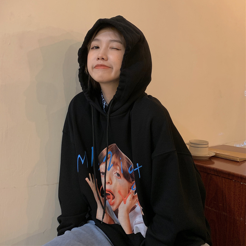 Women's Korean Cute Loose Student Hooded Sweater | BigBuy360 - bigbuy360.vn