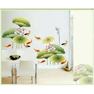 Decal dán tường cá chép koi 2