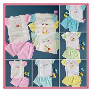 Bộ sơ sinh tay ngắn 100% cotton cho bé