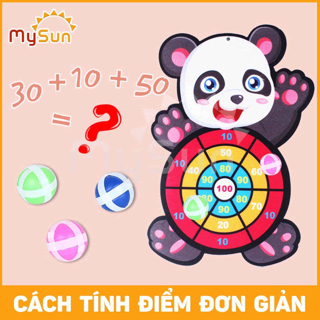 Bộ bảng phóng ném phi tiêu bóng dính đồ chơi giáo dục sáng tạo cho trẻ mầm non MySun.