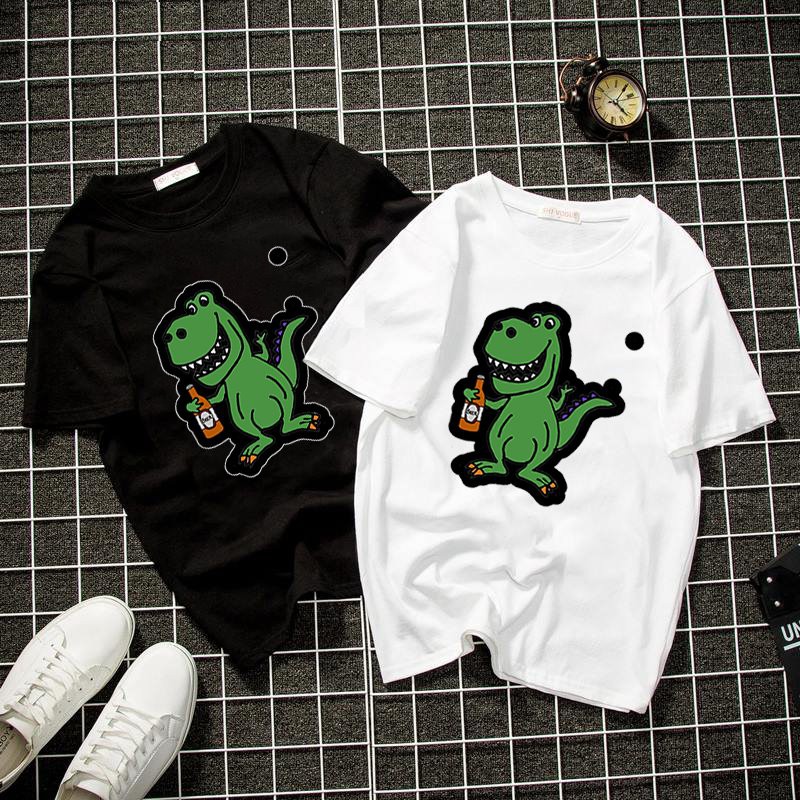 Áo thun unisex form rộng khủng long T Rex vải dày mịn 2019T1720