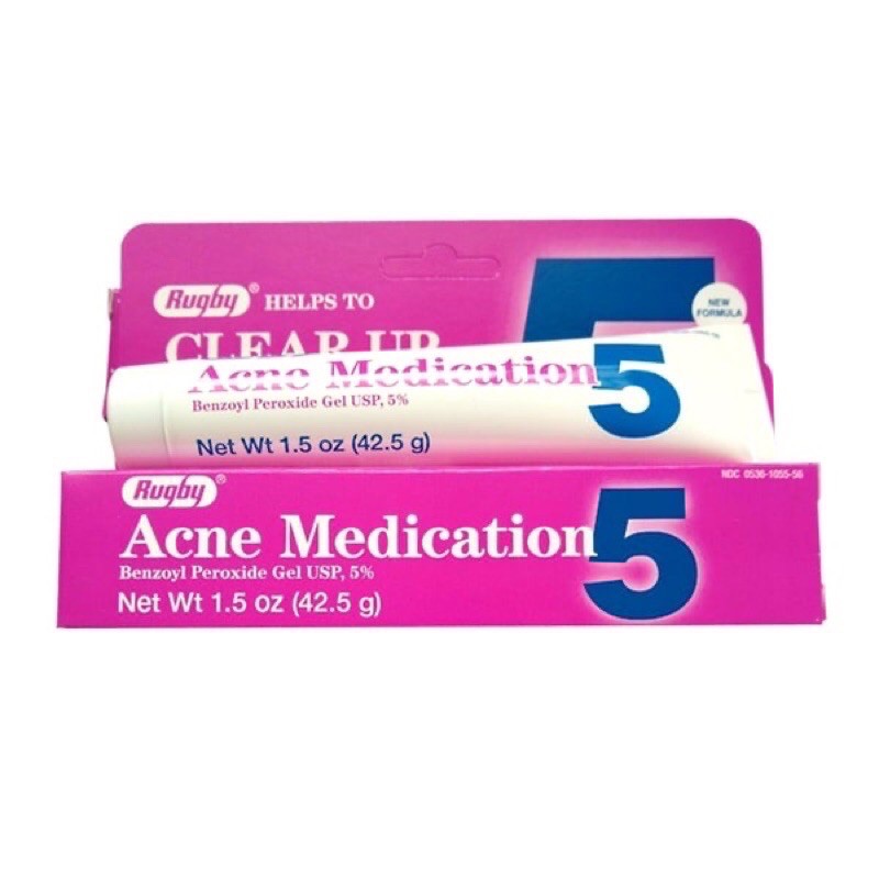 KEM GIẢM MỤN CHO DA NHẠY CẢM RUGBY - ACNE MEDICATION GEL BENZOYL PEROXIDE 5%