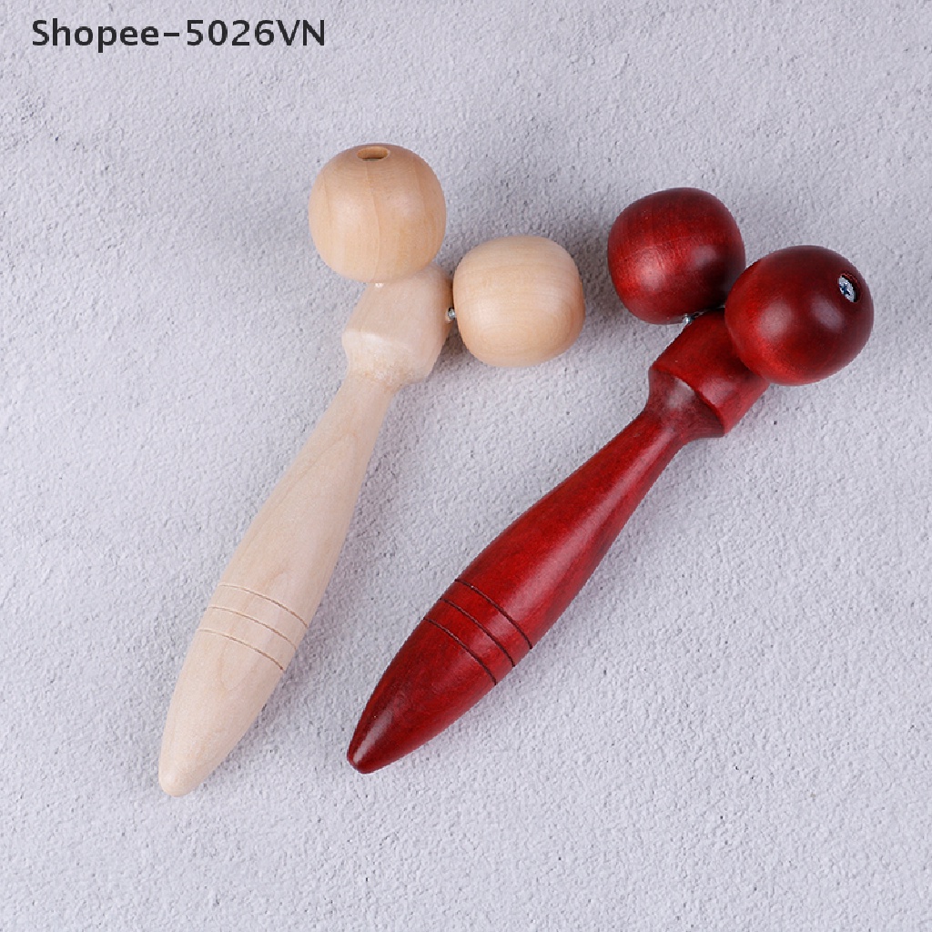 Cây Lăn Mát Xa Cổ / Mặt / Mắt Bằng Gỗ Giúp Thư Giãn Chăm Sóc Sức Khỏe