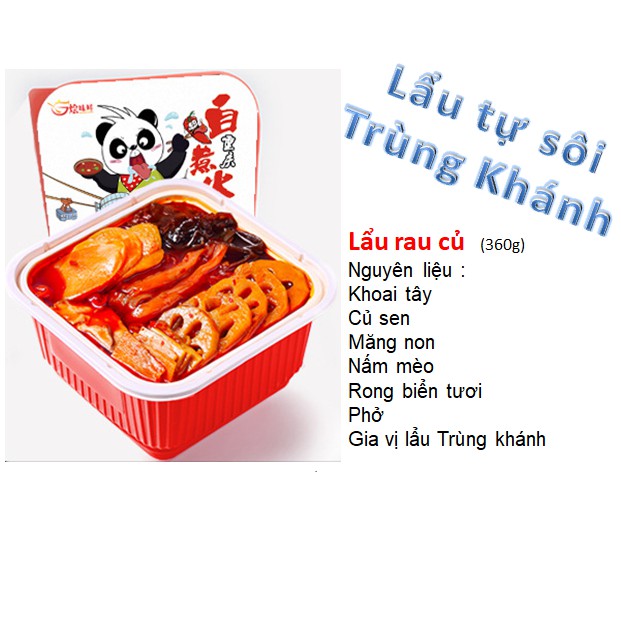 Lẩu tự sôi ( lẩu ăn liền ) - rau củ