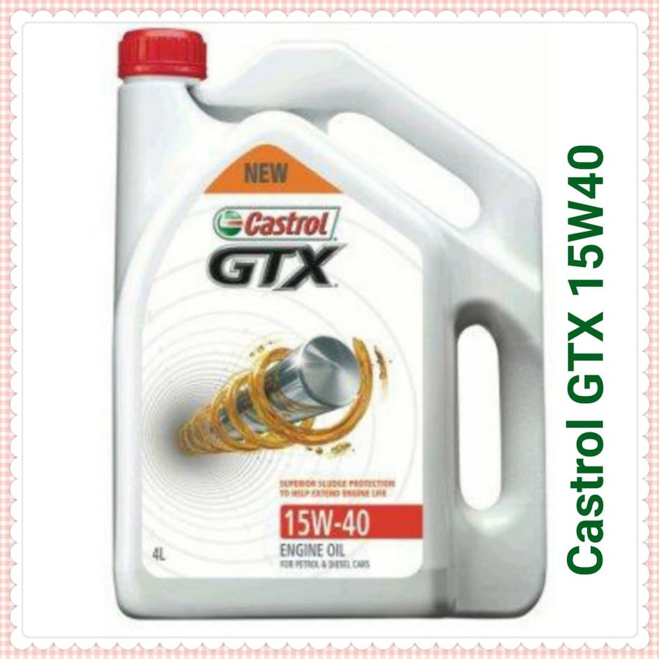 Nhớt xe ô tô cao cấp Castrol GTX 15W40" CHÍNH HÃNG " Can 4L  bảo vệ chống cặn bùn